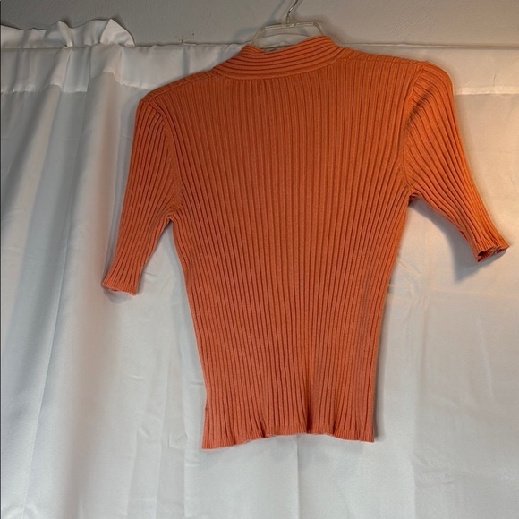George Orange Ribbed Knit Top - Picture 6 of 7